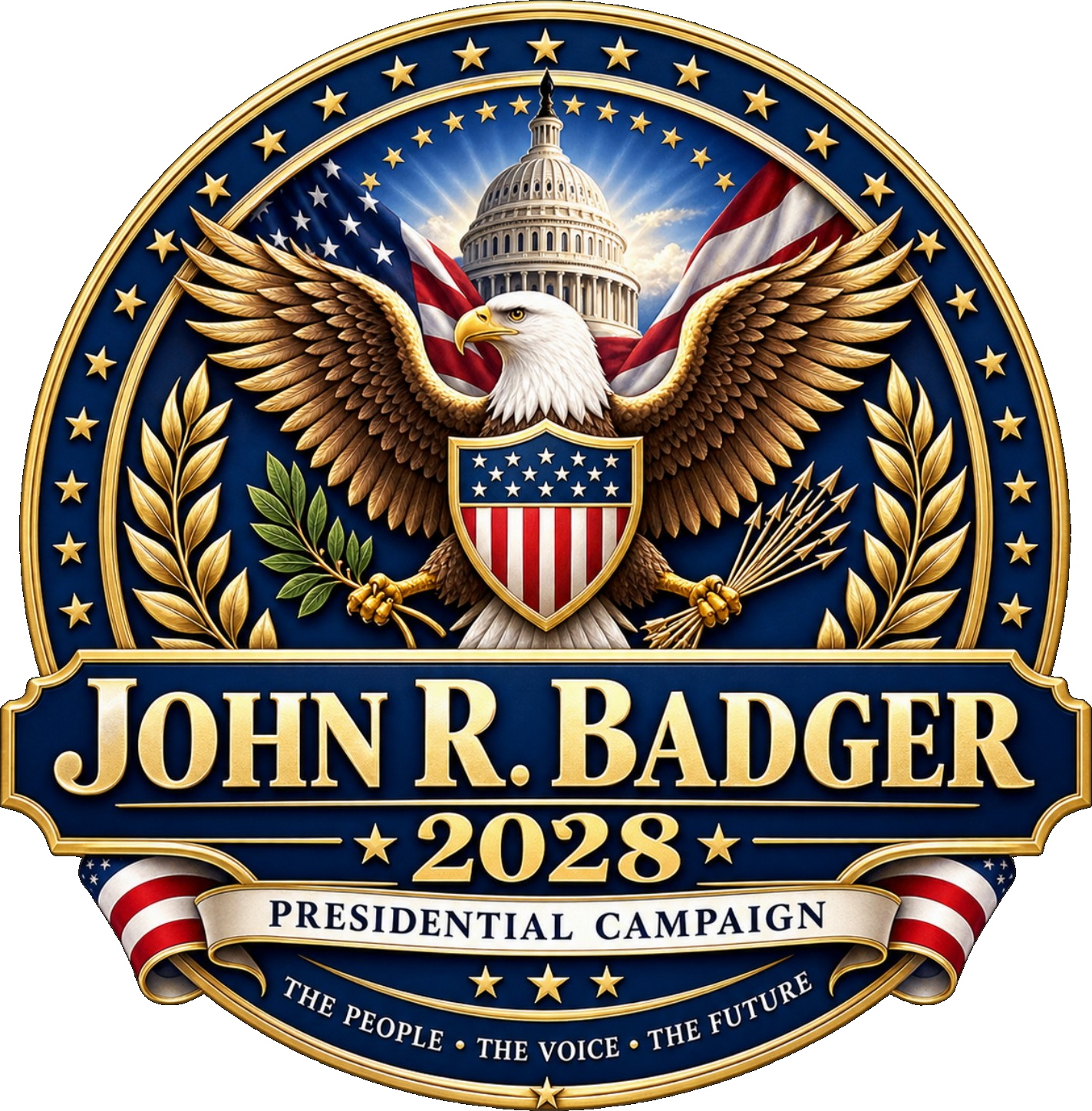 Official John R. Badger 2028 Presidential Campaign seal